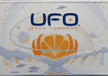 Load image into Gallery viewer, UFO White Tin Tacker Sign