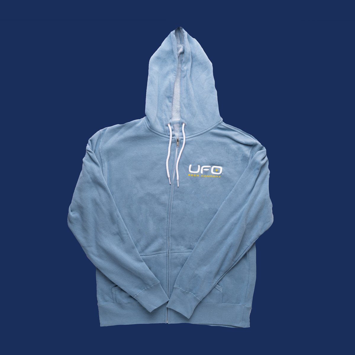 Blue UFO Zip Hoodie Sweatshirt