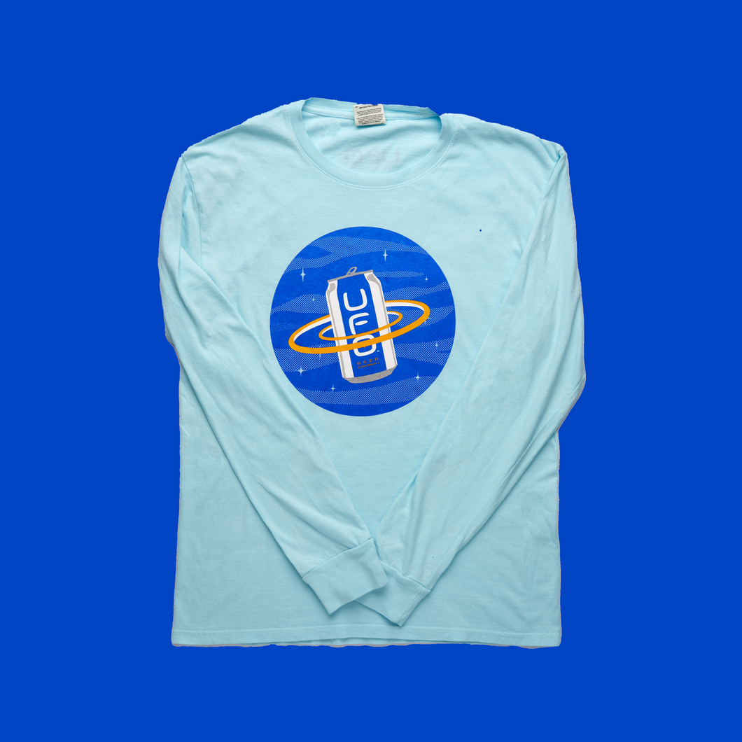 Light Blue UFO Long Sleeve T-Shirt